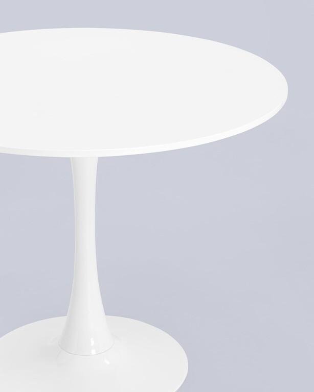 Стол Tulip D90 белый Stool Group Tulip D90 белый столешница МДФ ножка метал