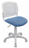 Кресло Бюрократ CH-W296NX белый TW-15 сиденье голубой 26-24 сетка