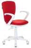 Кресло Бюрократ KD-W10AXSN красный 26-22 крестовина пластик белый