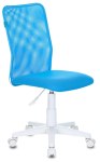 Кресло Бюрократ KD-9 голубой TW-31 TW-55 сетка крестовина пластик белый