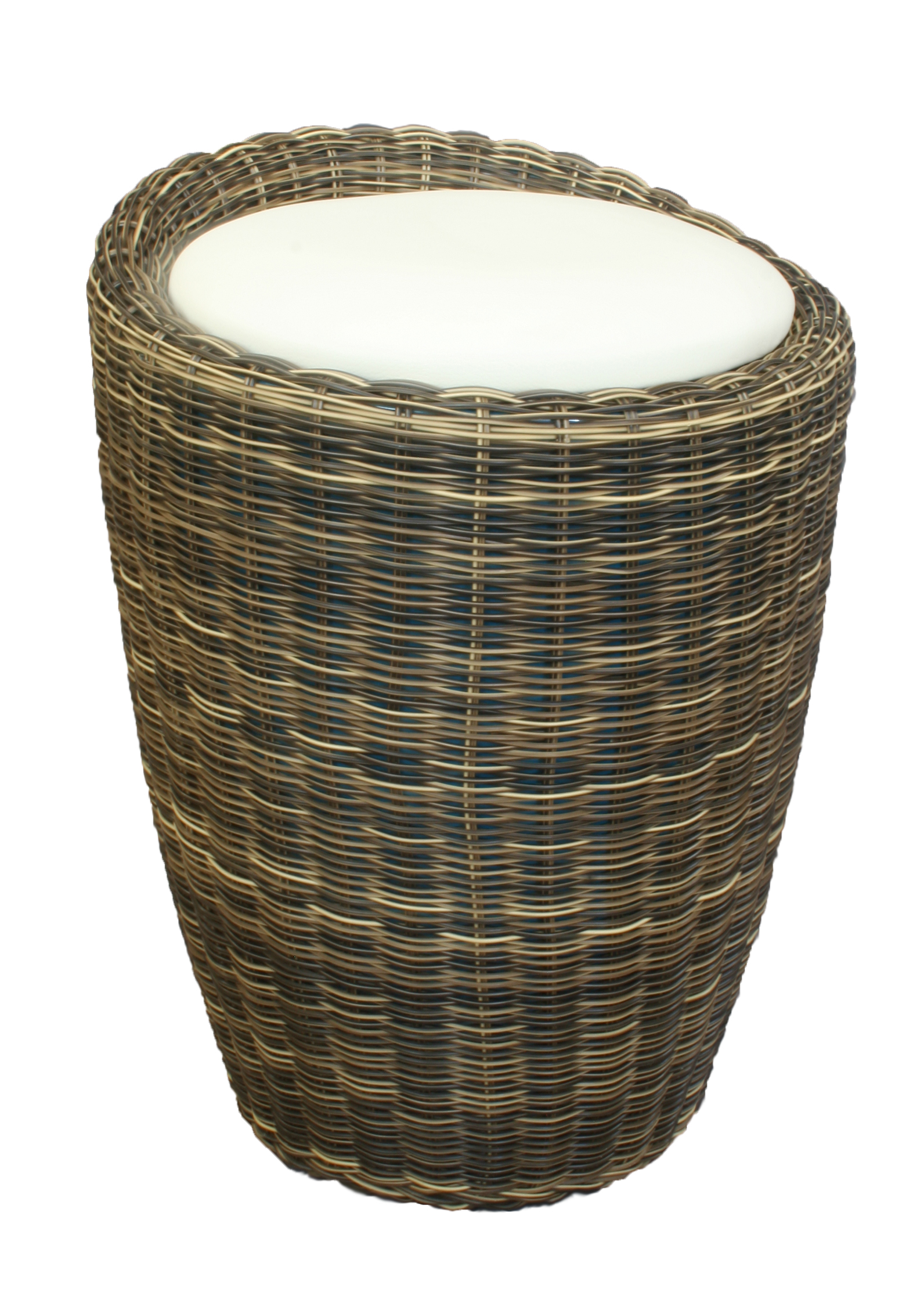 Табурет с местом для хранения LM-1100Rattan, кремовый