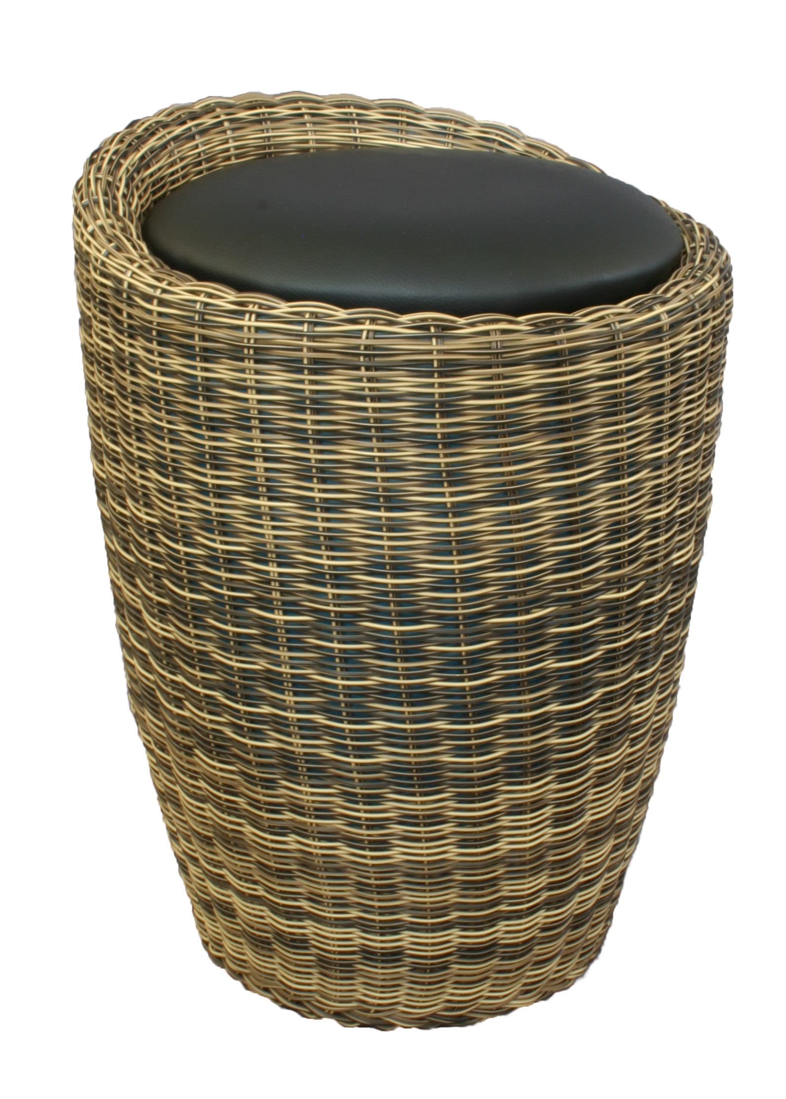 Табурет с местом для хранения LM-1100Rattan, чёрный