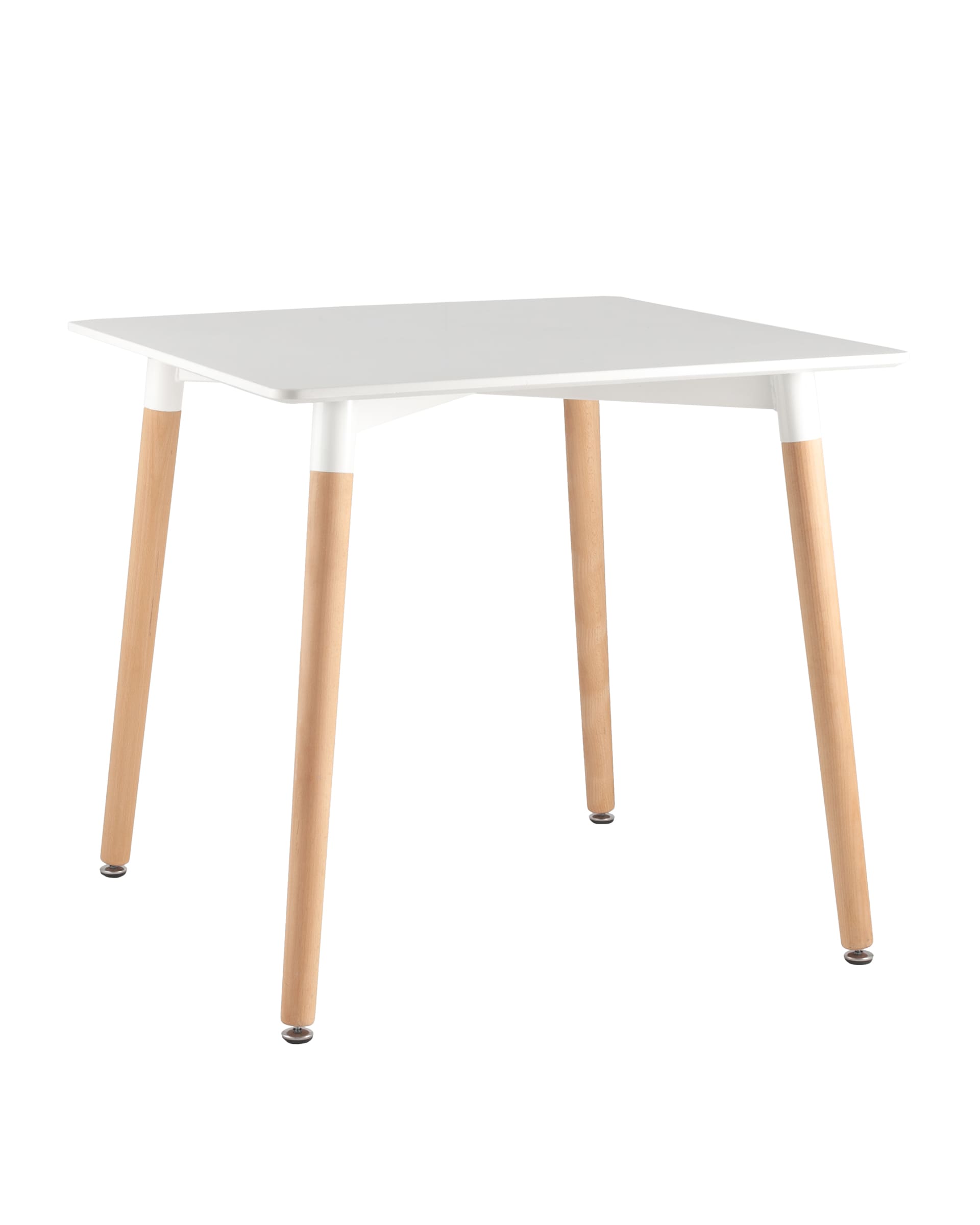 Stool Group Oslo square WT белый, столешница МДФ, ножки массив светлого бука