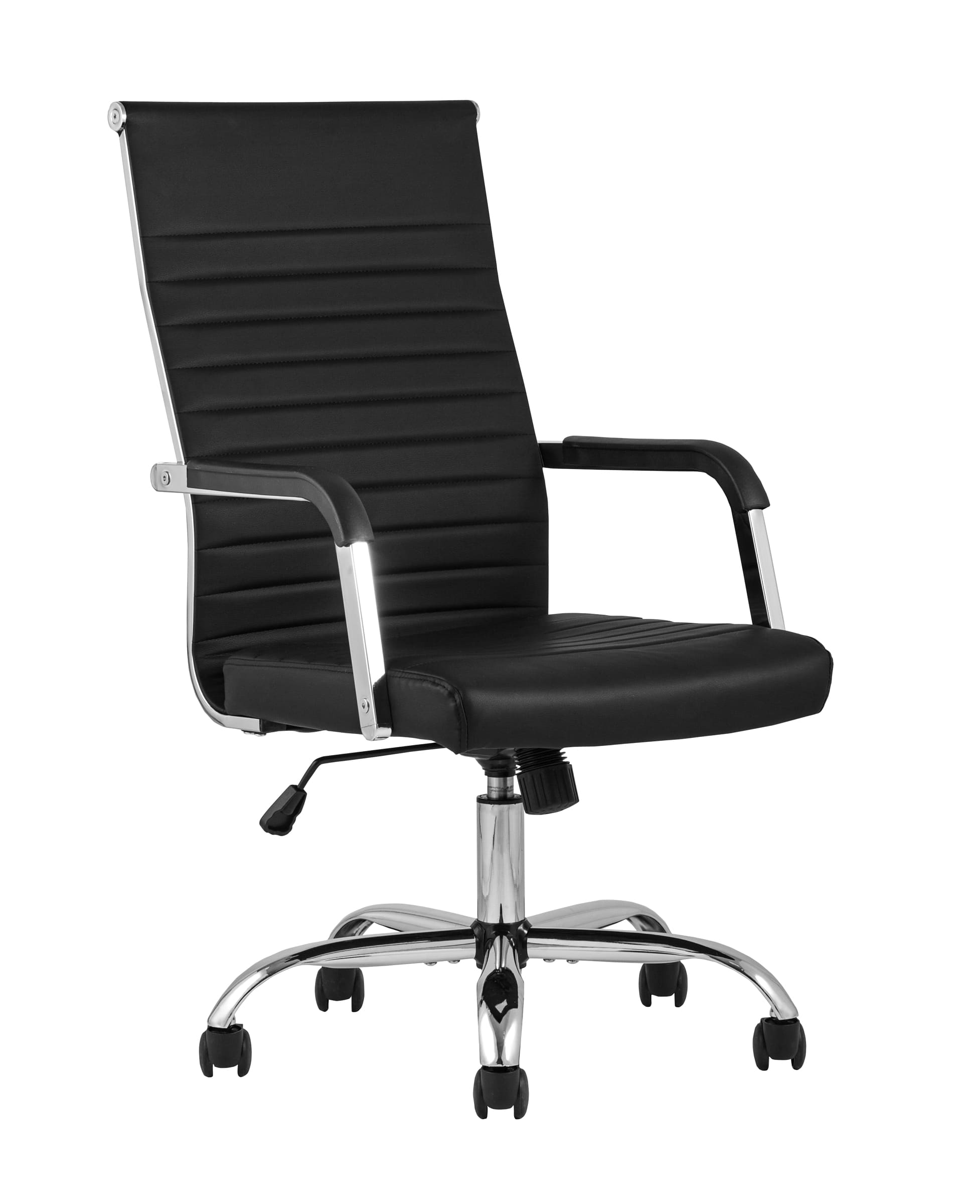 TopChairs TopChairs Unit офисное черное в обивке из экокожи, механизм качания Top Gun