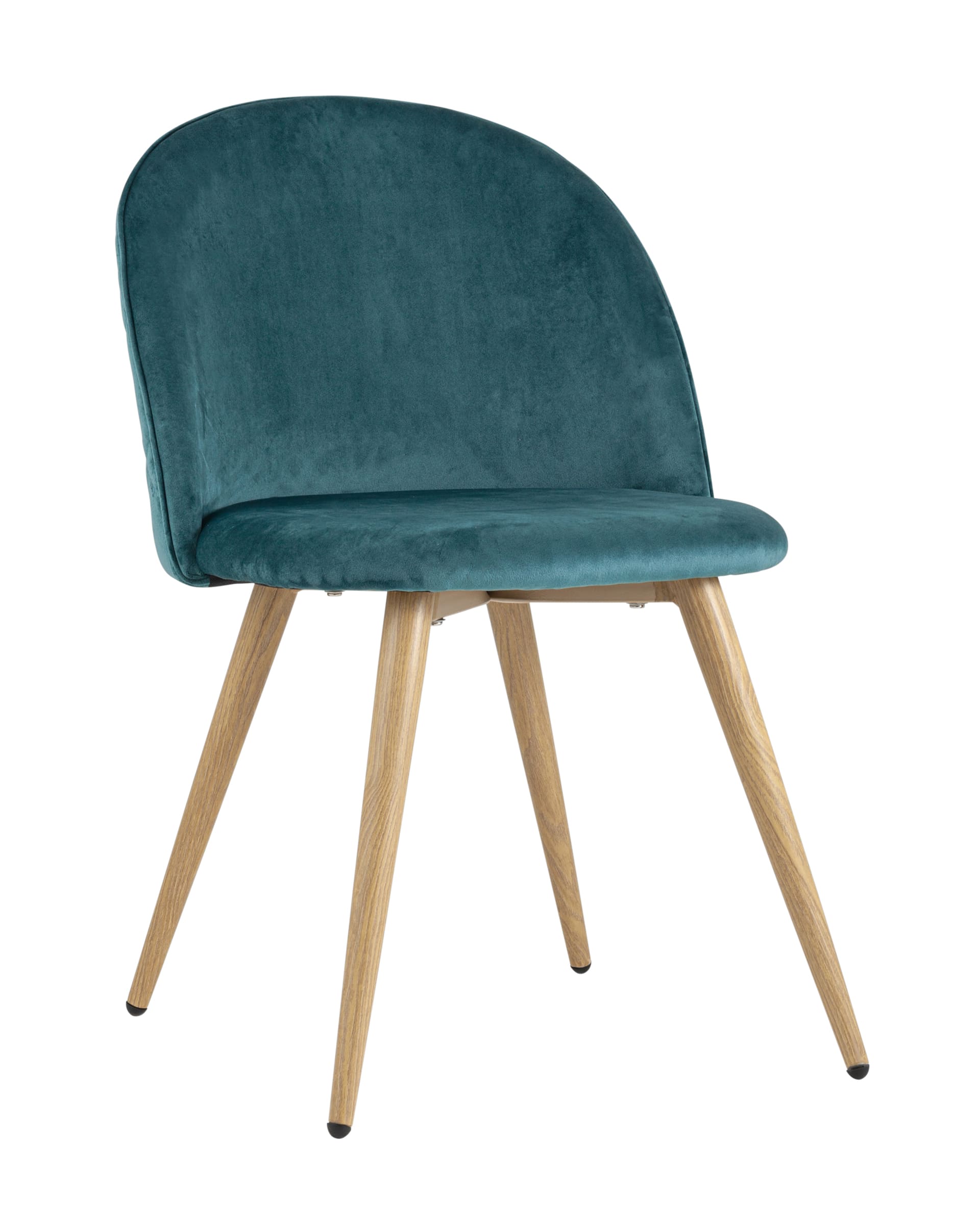 Stool Group Лион цвет сине-зеленый, обивка из мягкого велюра, металлический каркас с принтом под дерево