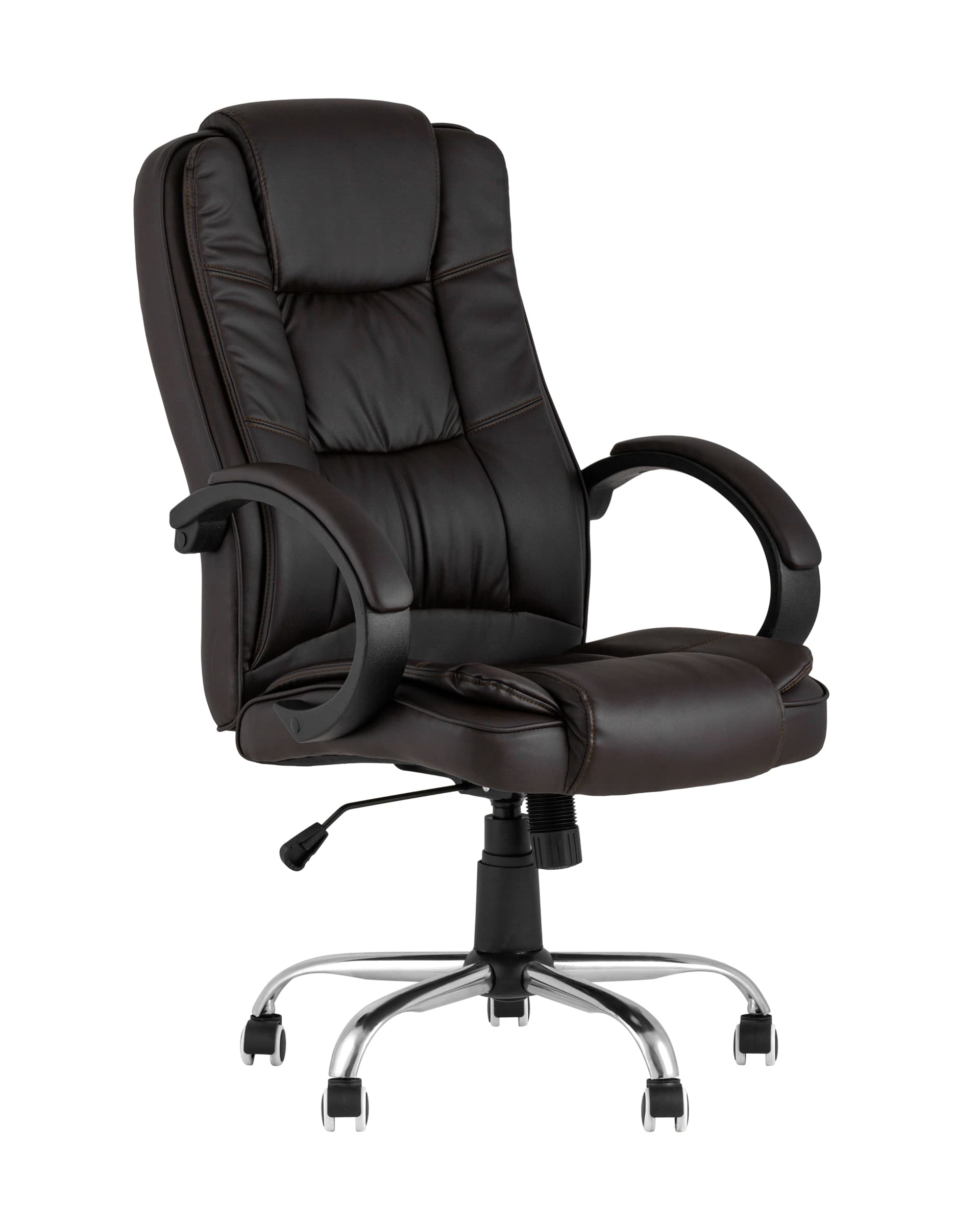 TopChairs TopChairs Atlant офисное коричневое обивка экокожа, механизм качания Top Gun