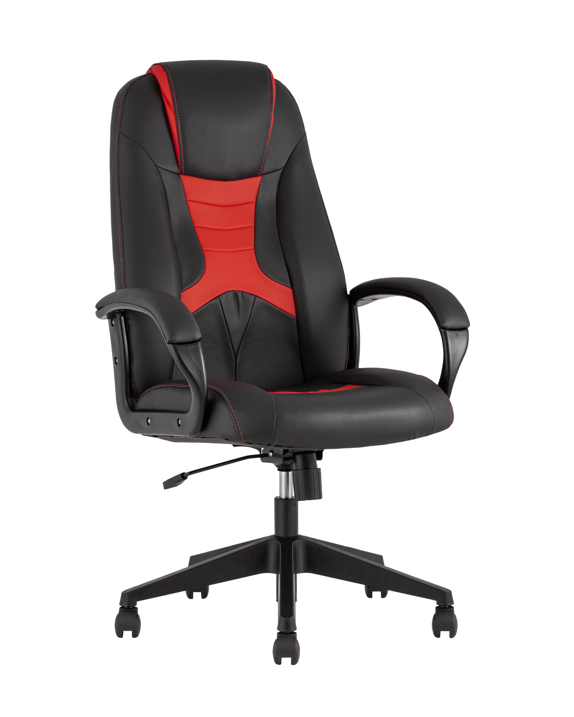TopChairs TopChairs ST-CYBER 8 RED ткань/экокожа черный/красный