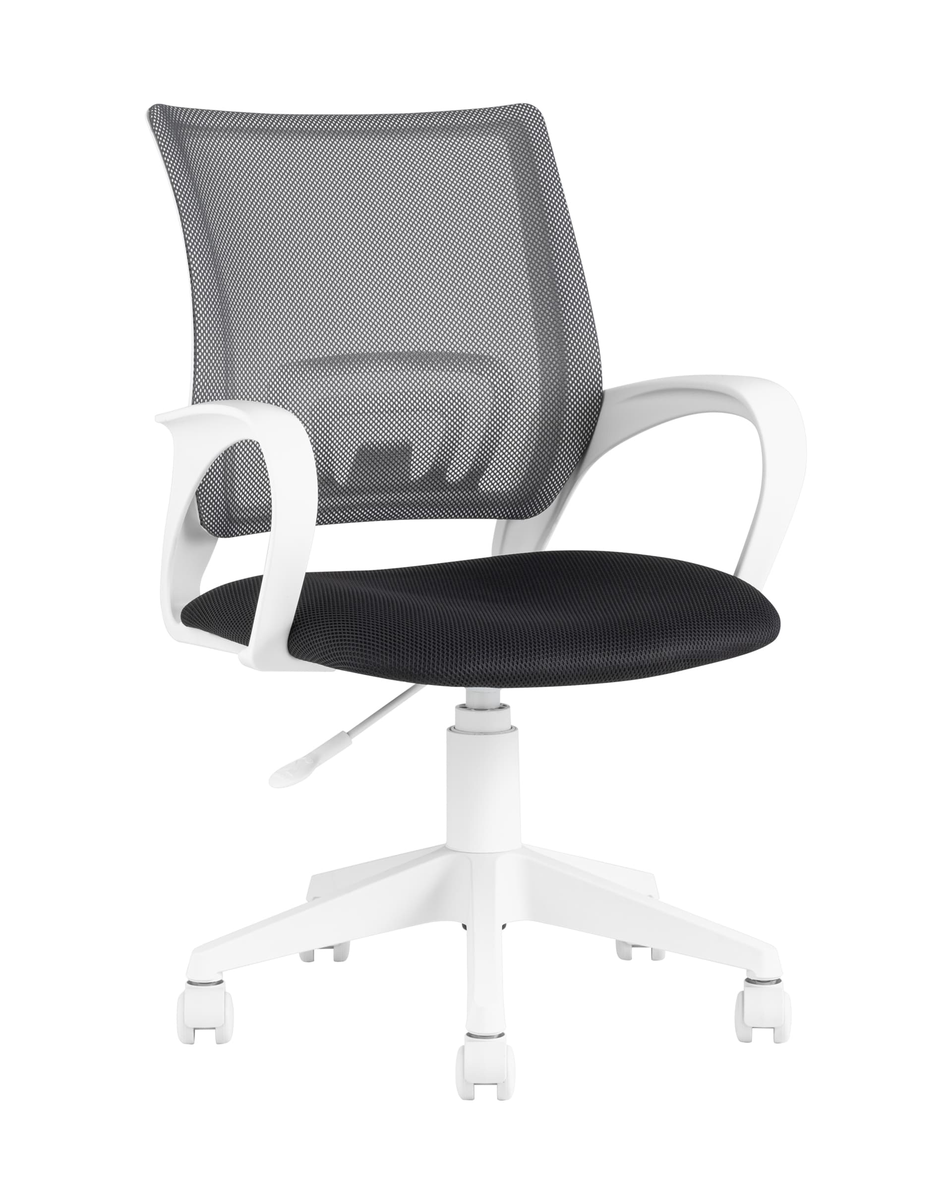 TopChairs офисное TopChairs ST-BASIC-W серый крестовина пластик белый
