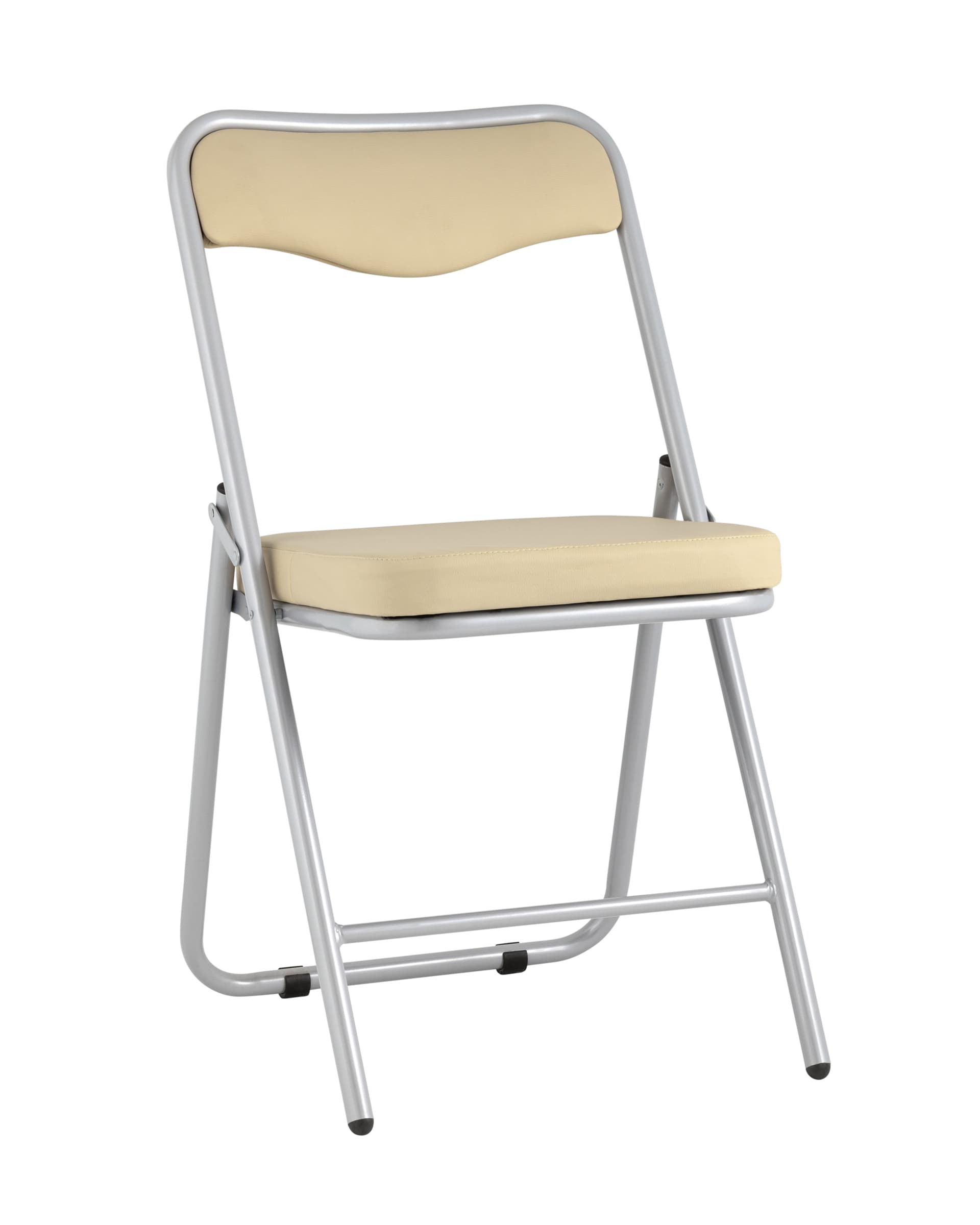 Stool Group складной Джонни экокожа кремовый каркас металлик