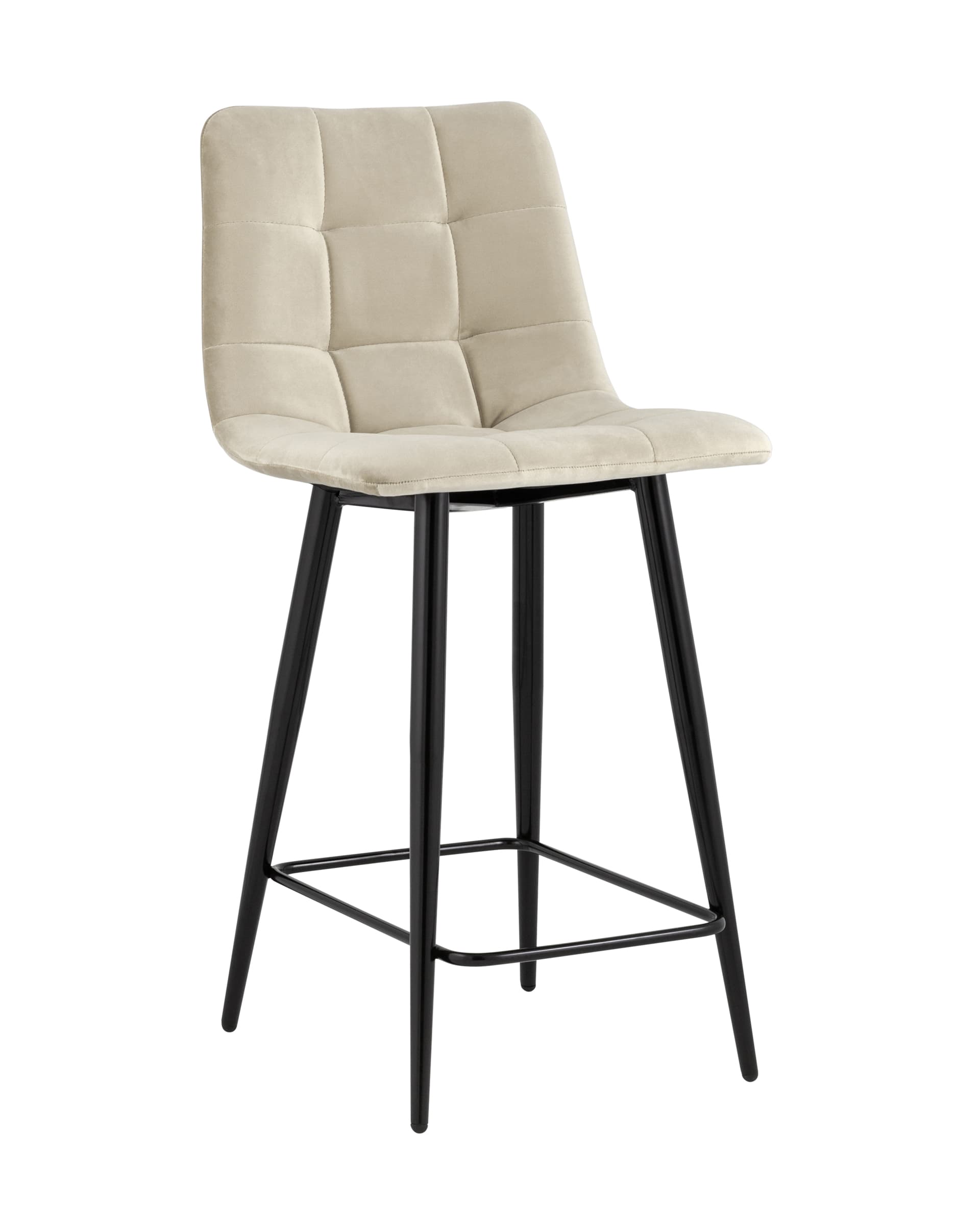 Stool Group Джанго велюр бежевый ножки металл высота сиденья 60 см