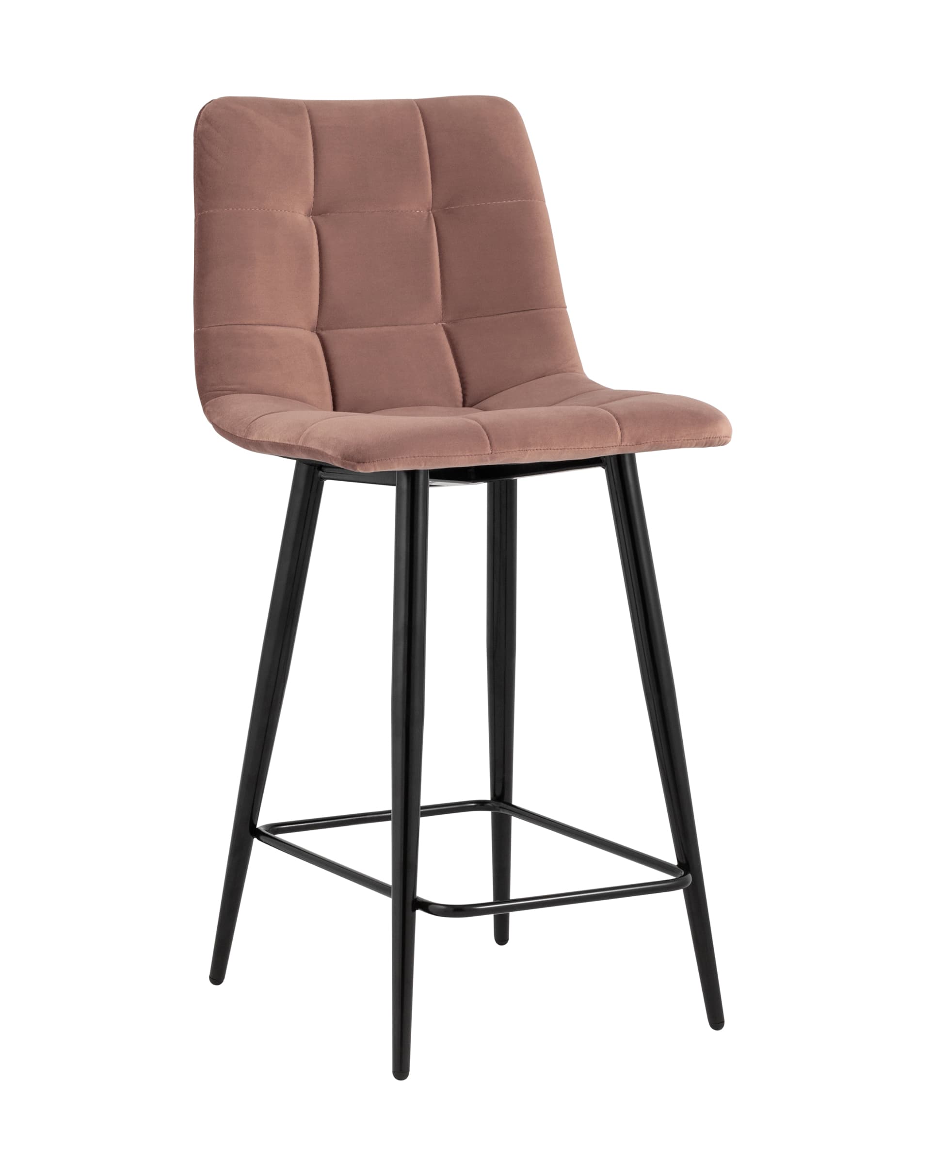 Stool Group Джанго велюр пыльно-розовый ножки металл высота сиденья 60 см