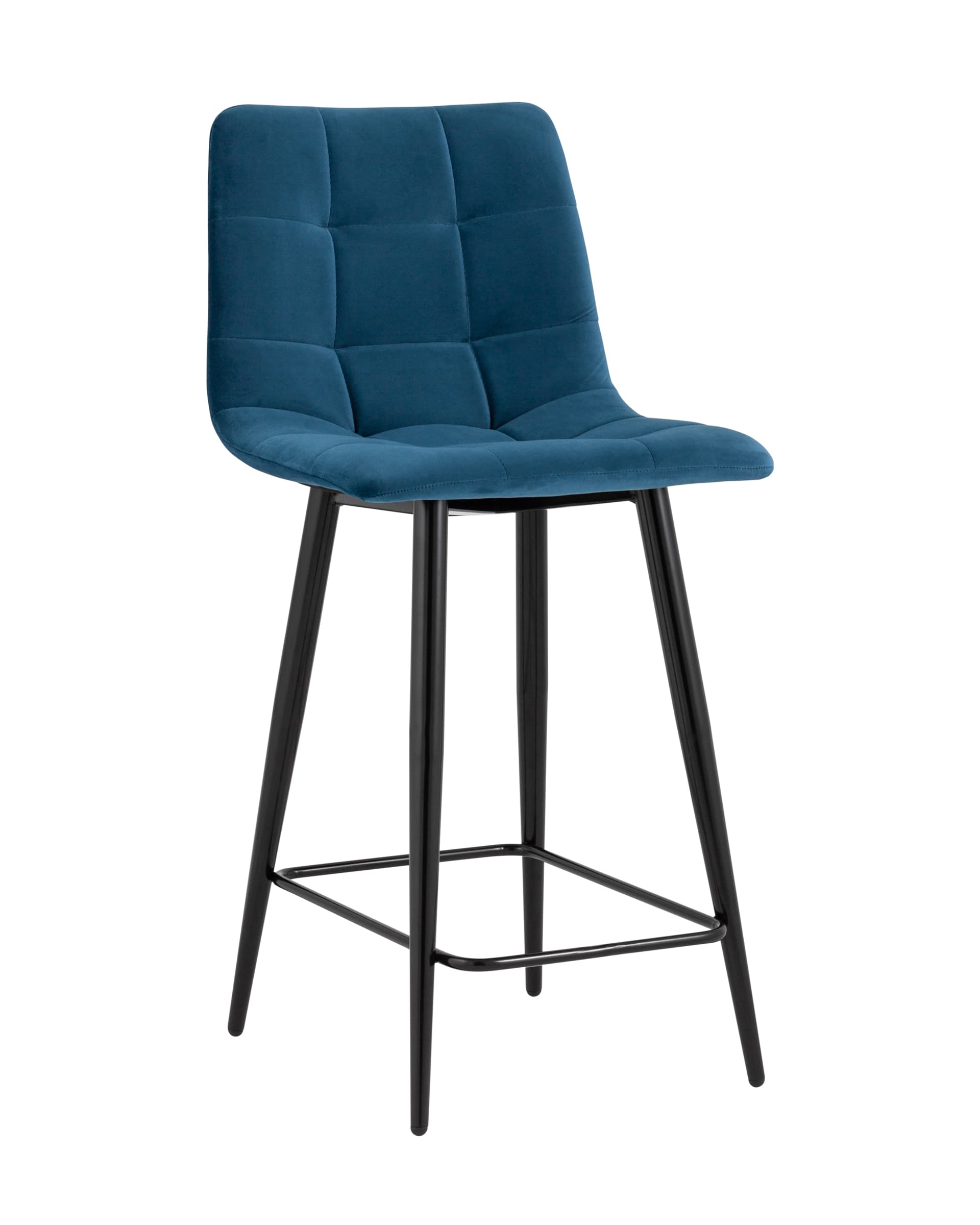 Stool Group Джанго велюр синий ножки металл высота сиденья 60 см