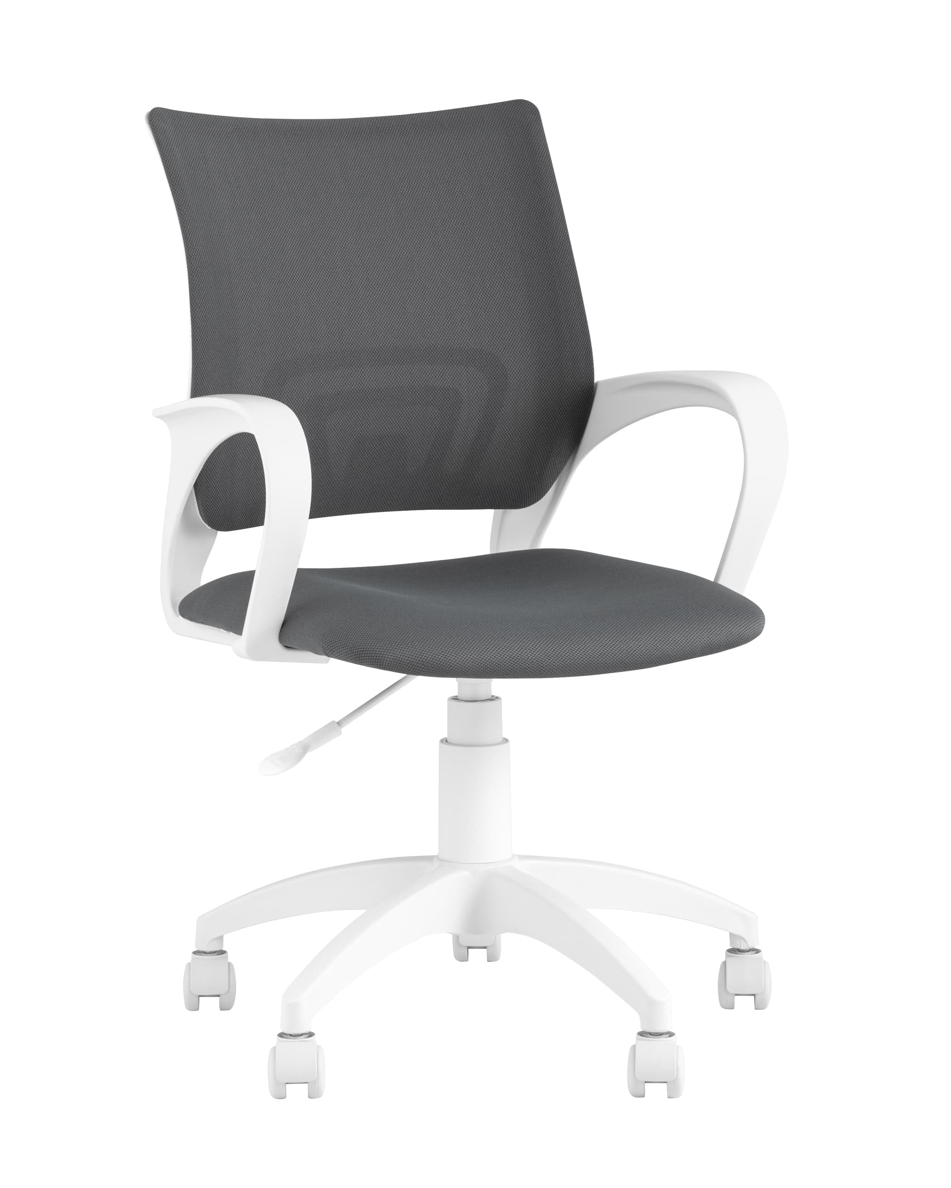 Stool Group Topchairs ST-BASIC-W серая ткань крестовина белый пластик