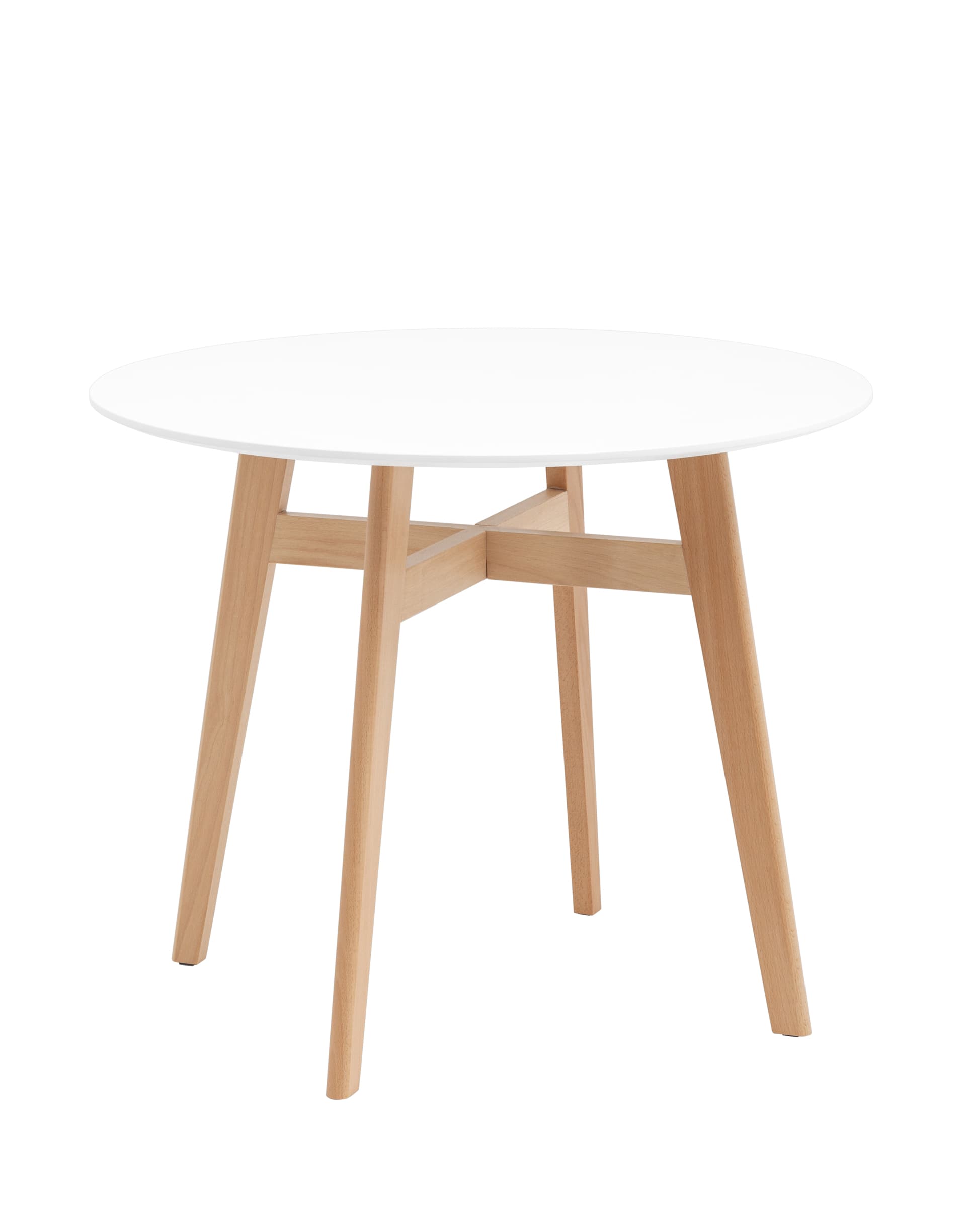 Stool Group Target Circle 90*90 белый ножки из массива дерева