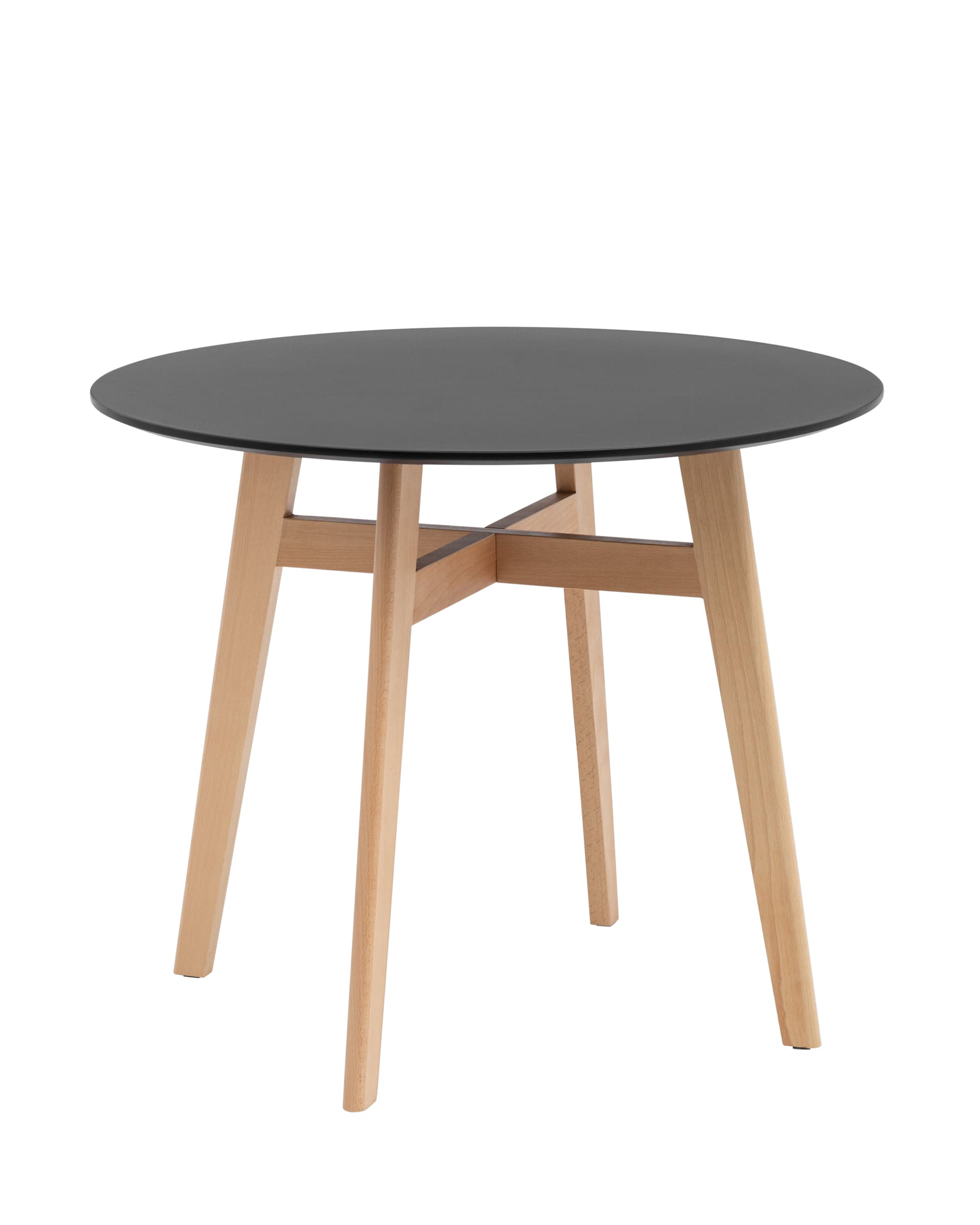 Stool Group Target Circle 90*90 черный ножки из массива дерева