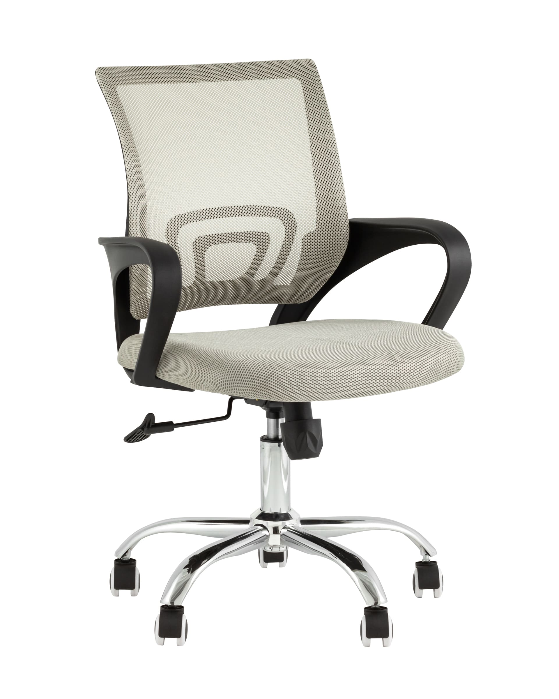 TopChairs TopChairs Simple New офисное серое в обивке из текстиля с сеткой, механизм качания Top Gun