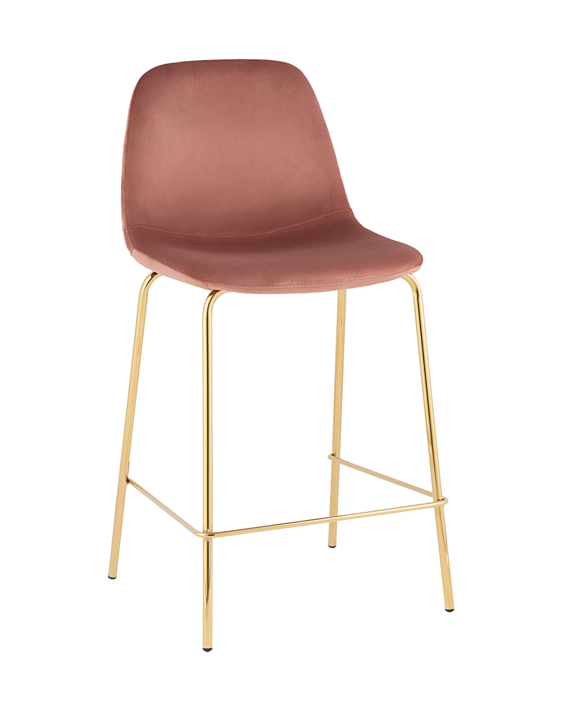 Stool Group Валенсия SN велюр розовый золотые ножки