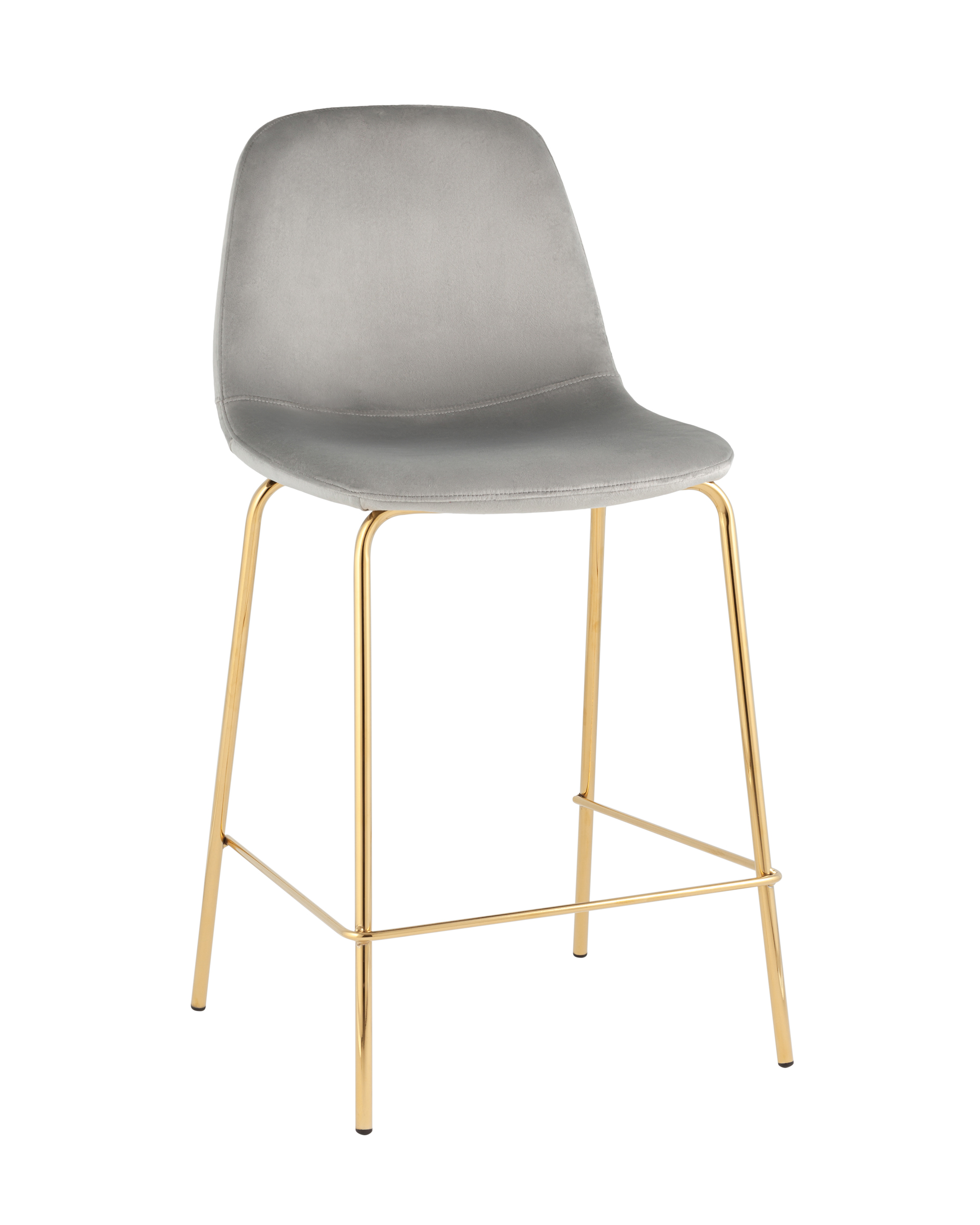 Stool Group Валенсия SN велюр серый золотые ножки