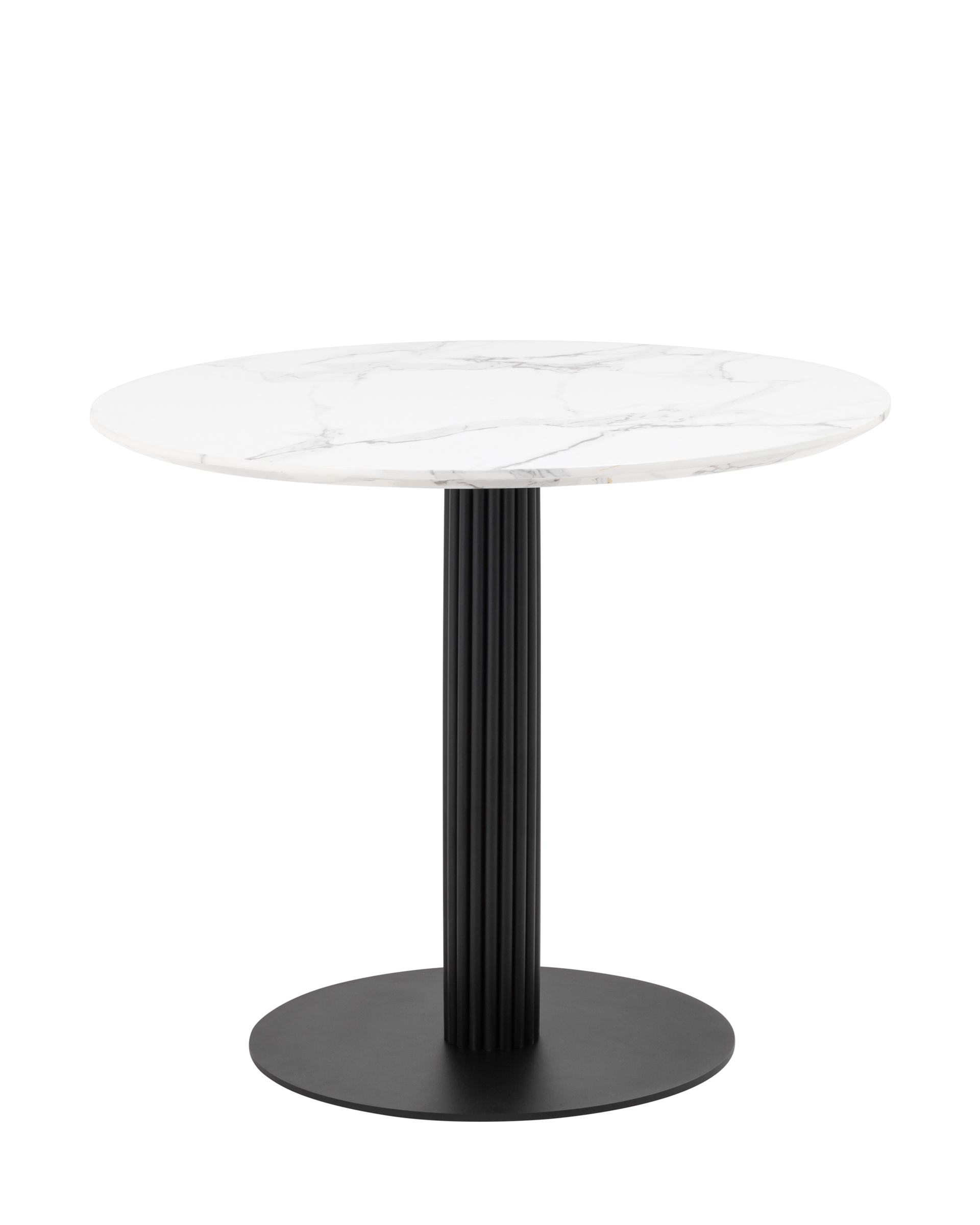 Stool Group Stem D90 мрамор, столешница МДФ, ножка металлическая черная