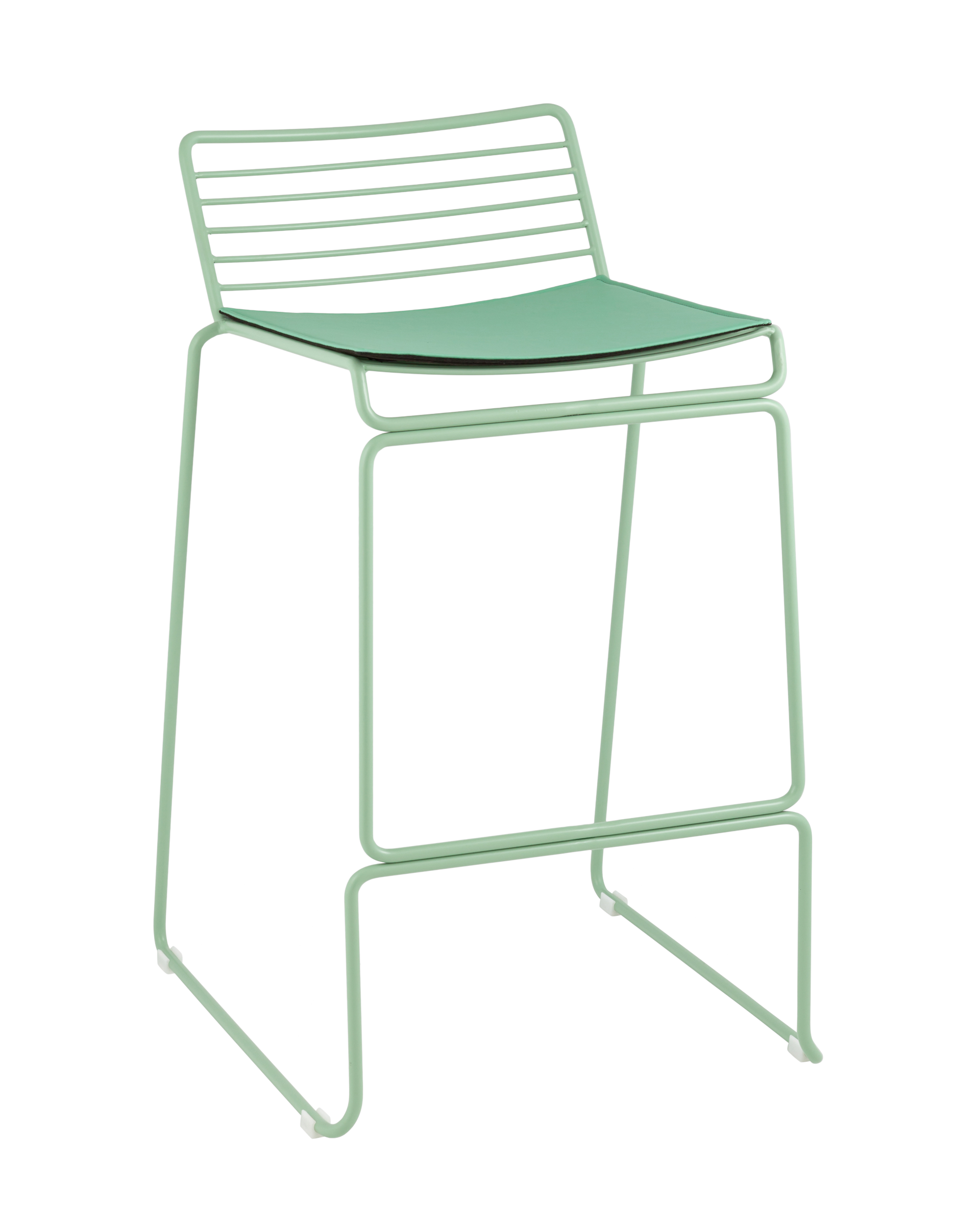 Stool Group Danny зеленый металл с подушкой из экокожи