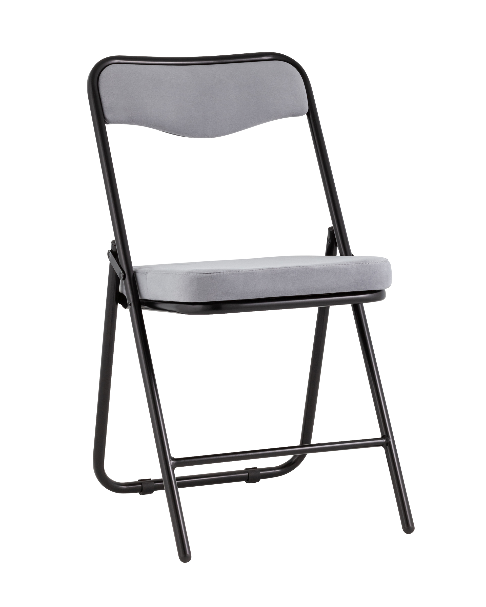 Stool Group складной Джонни велюр серый каркас черный матовый