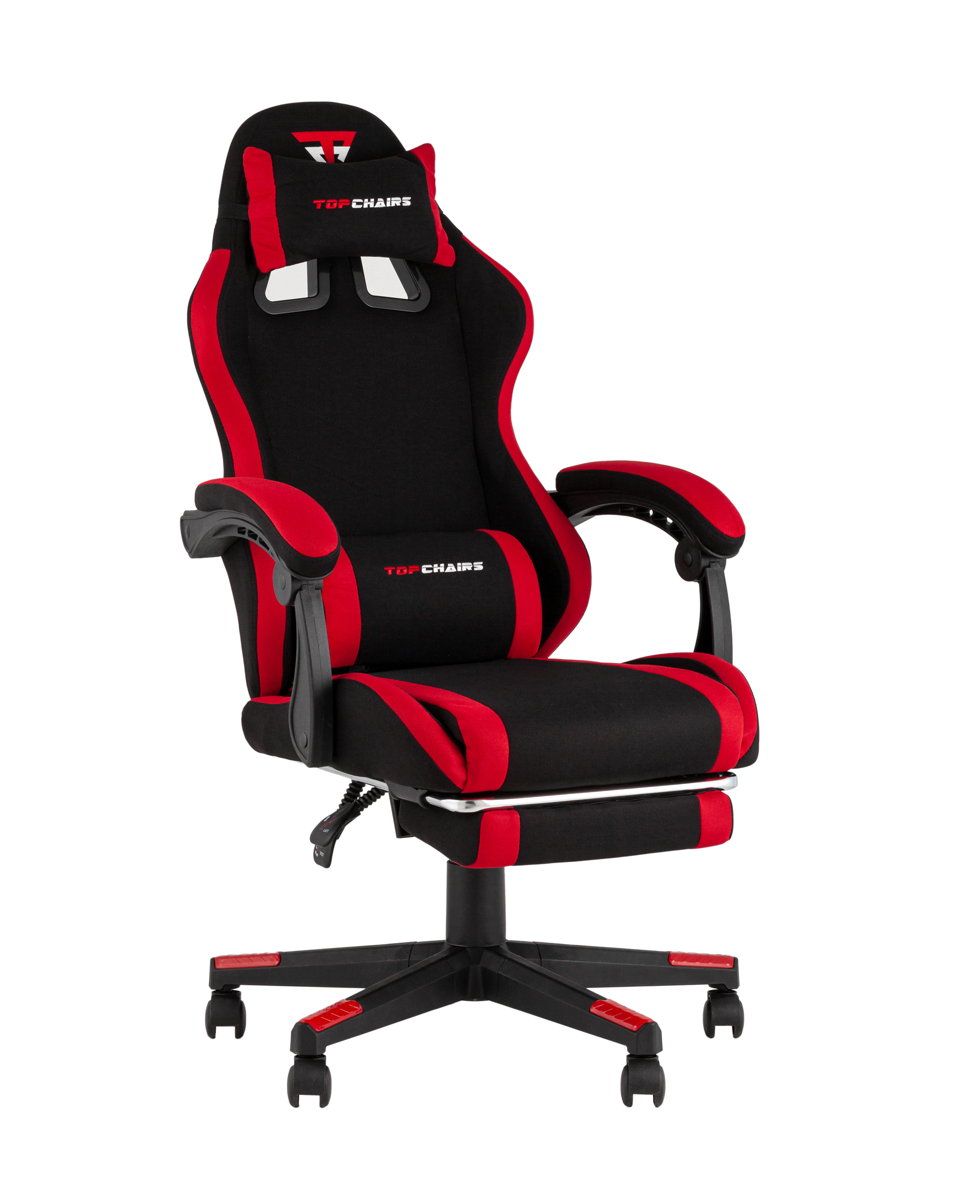 TopChairs TopChairs Prophet с оттоманкой, ткань, черно-красный