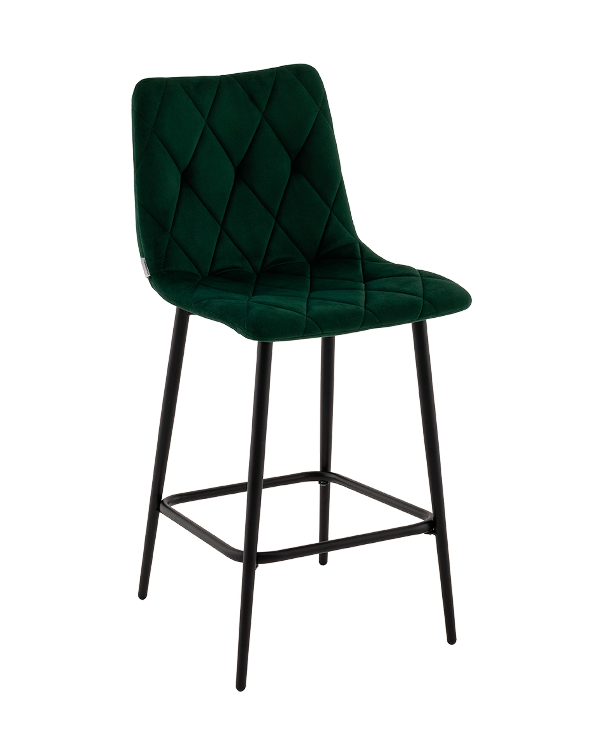 Стул полубарный Одди Diamond велюр темно-зеленый