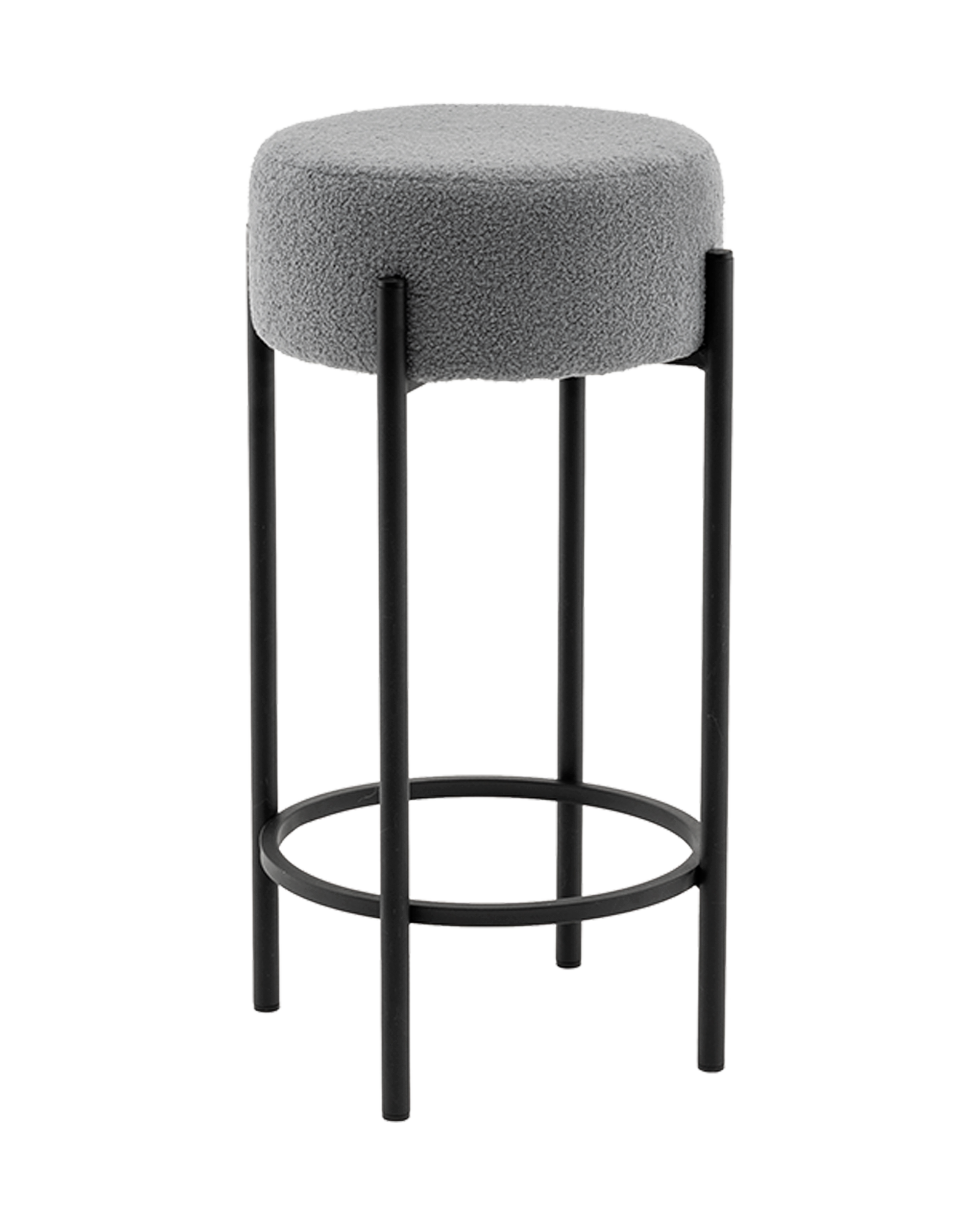 Стул барный Беккет букле светло-серый