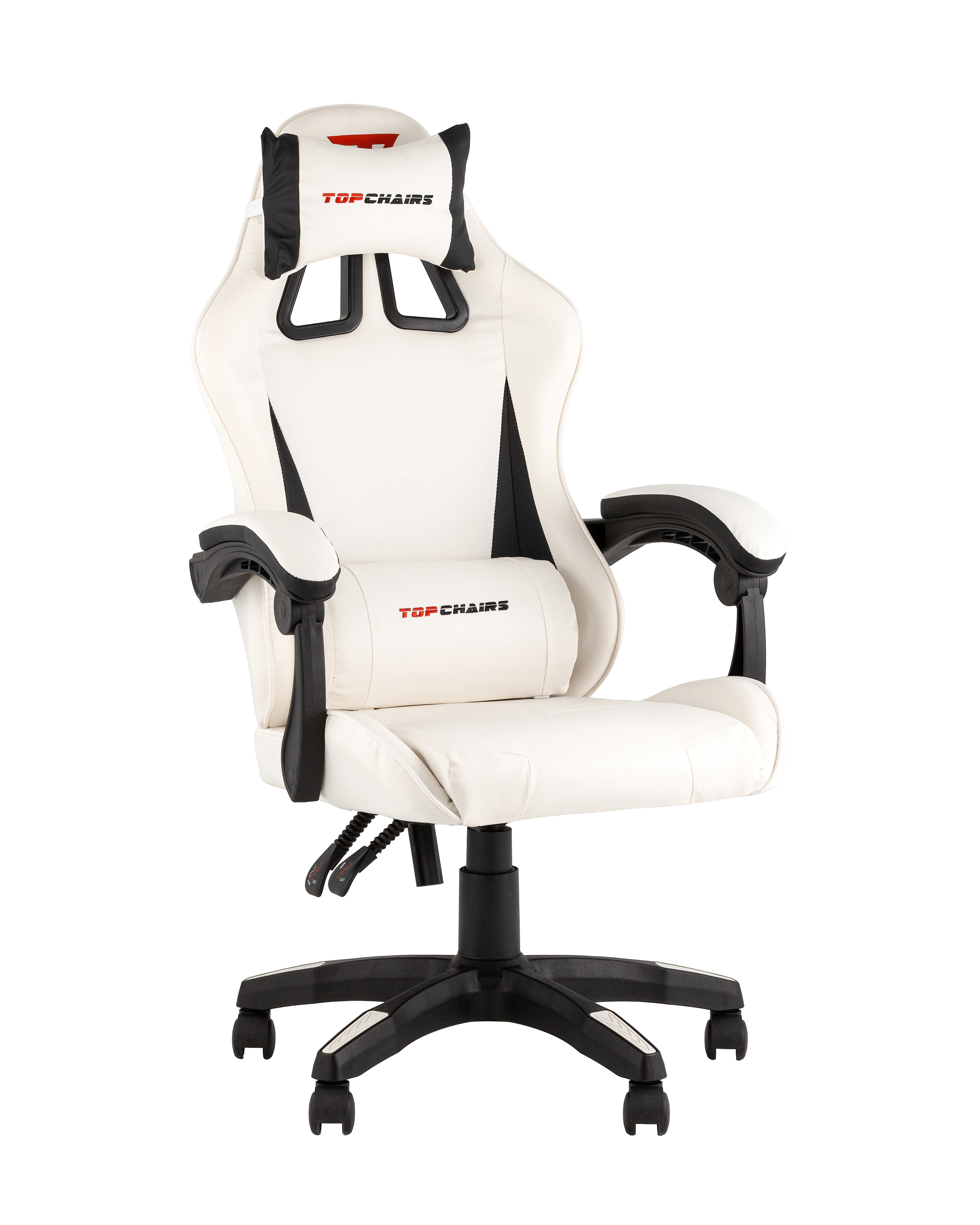 Кресло спортивное TopChairs Phantom бело-черный