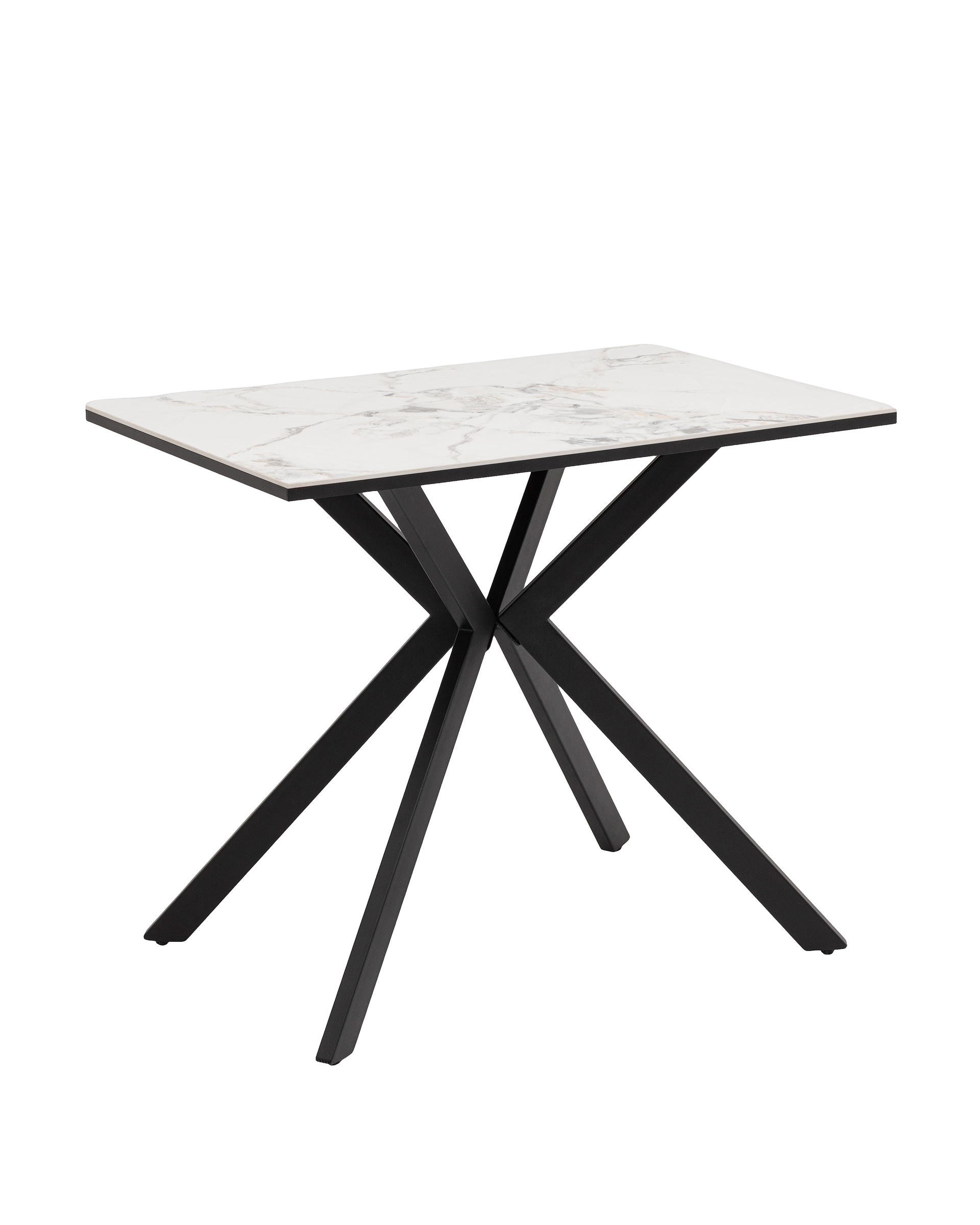 Стол Мармер мини нераскладной 90х60х75 см, GOLD JADE, подстолье металл черный