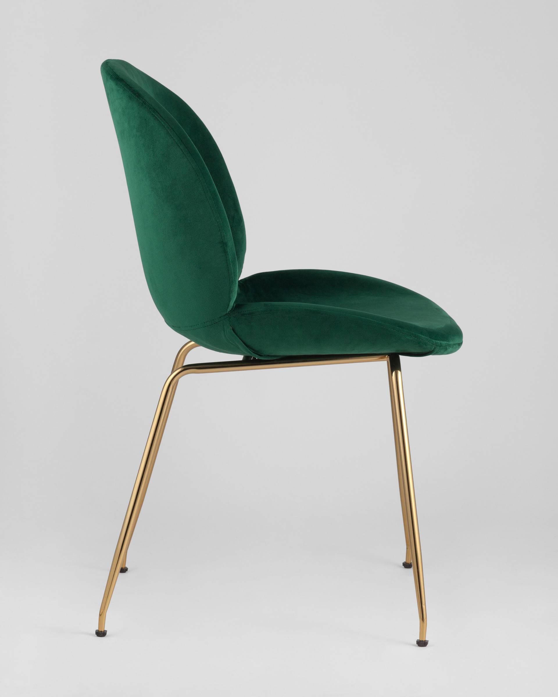 стул зеленый с золотыми ножками