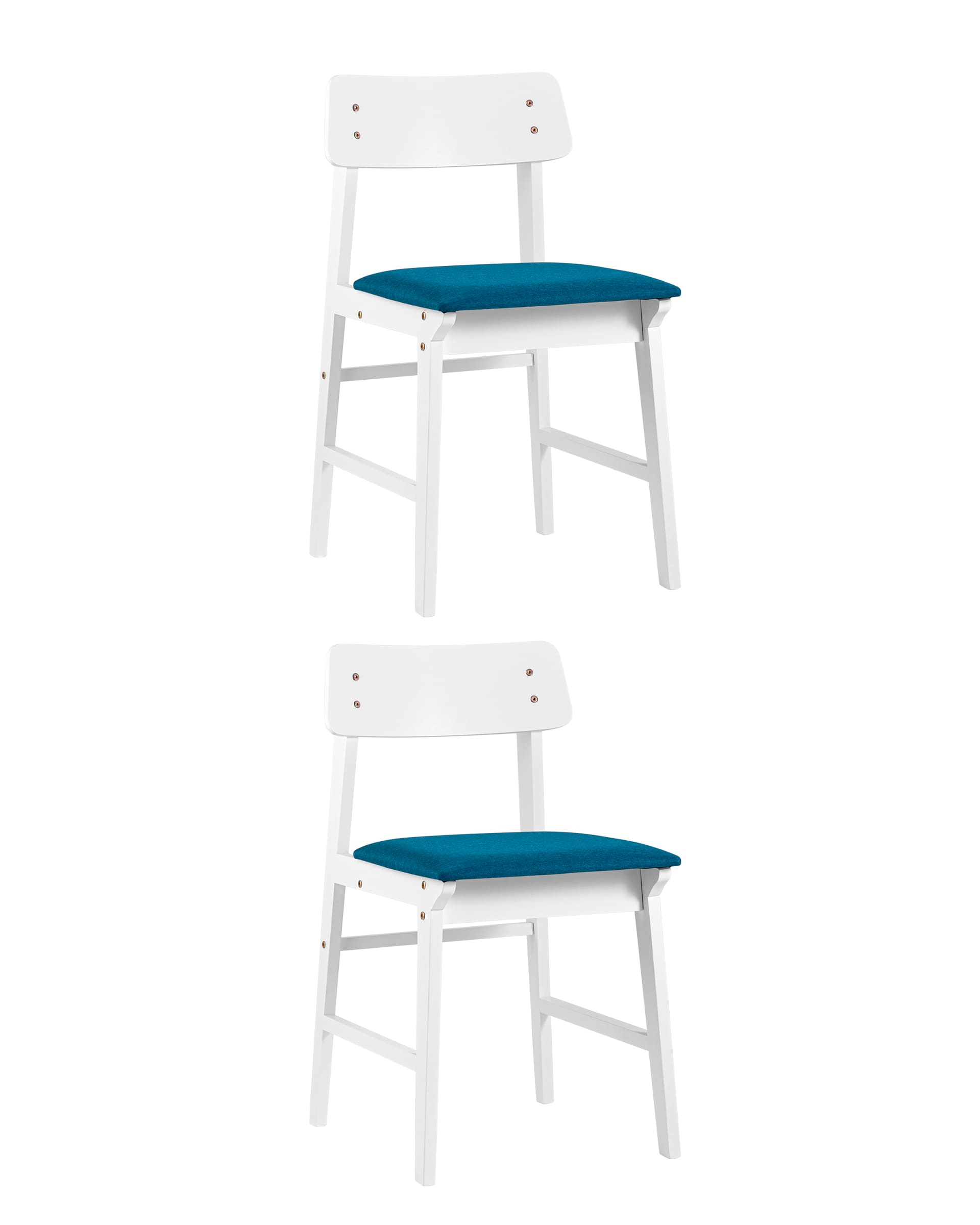 Stool Group ODEN WHITE синий мягкое сиденье из ткани