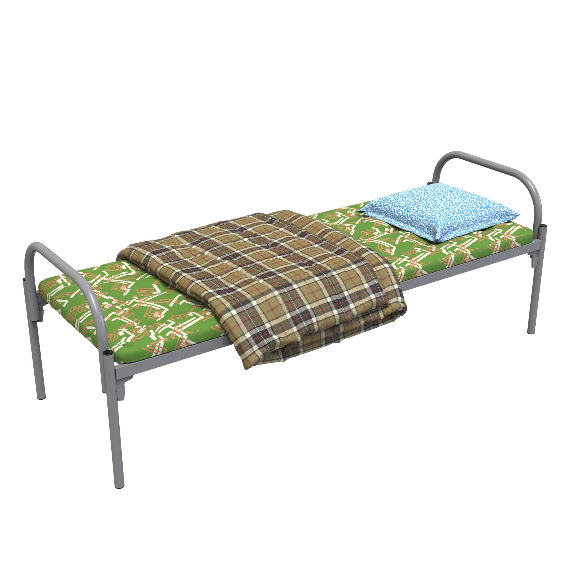 Комплект кровать с матрасом и постельными принадлежностями - ЭКОНОМ-1