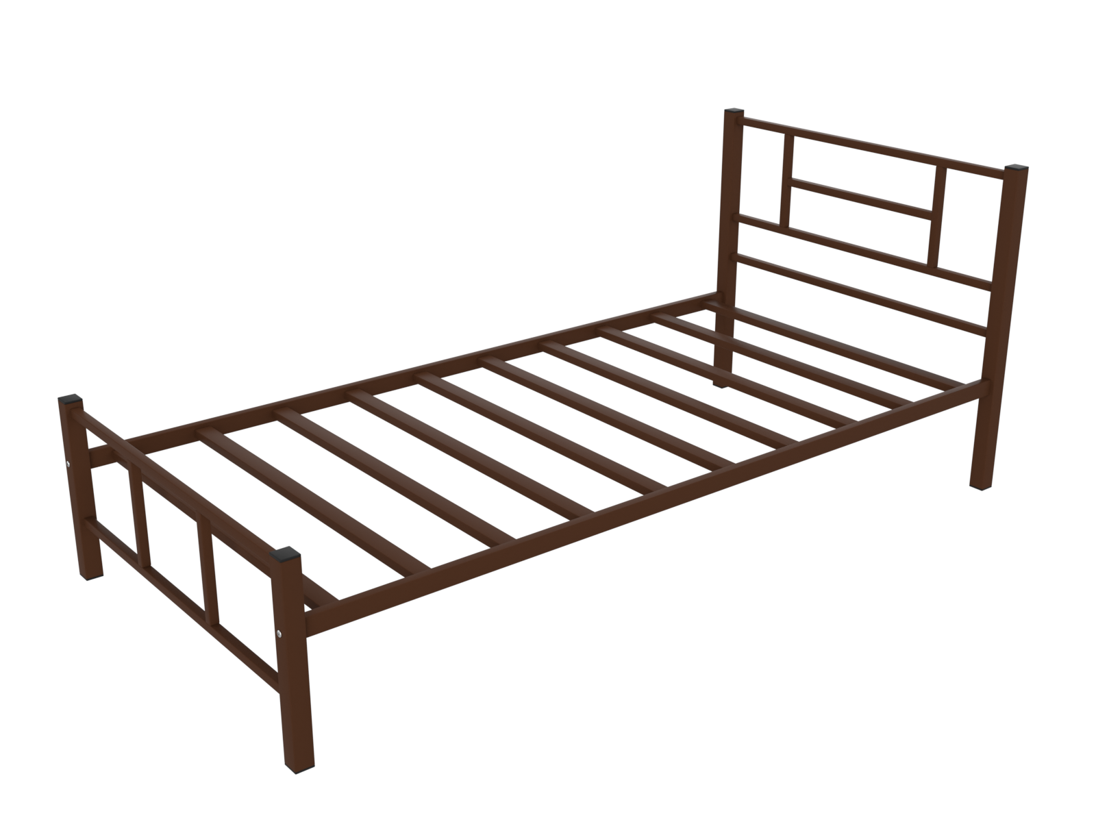 Кровать одноярусная для гостиницы - КАДИС коричневая