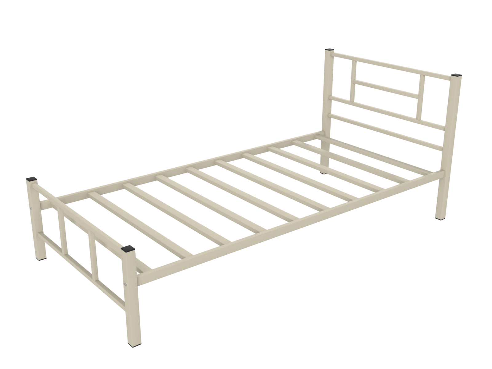 Кровать из металла для спальни - КАДИС бежевая